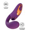Фиолетовый вибромассажер с клиторальной стимуляцией Megam