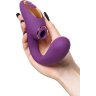Фиолетовый вибромассажер с клиторальной стимуляцией Megam
