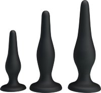 Набор из 3 силиконовых анальных пробок для начинающих Mini Anal Kit