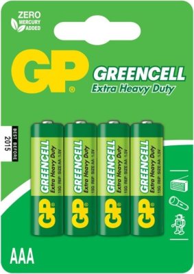 Батарейки солевые GP GreenCell AAA/R03G - 4 шт.  Цена 434 руб. Батарейки солевые GP GreenCell AAA/R03G. Страна: Китай.