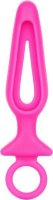 Розовая силиконовая пробка с прорезью Silicone Groove Probe - 10,2 см.