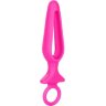 Розовая силиконовая пробка с прорезью Silicone Groove Probe - 10,2 см.