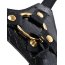 Чёрный с золотом женский страпон Designer Strap-On  Цена 7 608 руб. - Чёрный с золотом женский страпон Designer Strap-On