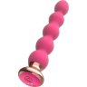 Розовый вибратор-ёлочка Mini Vibrator с пультом ДУ - 19 см.