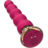 Розовый вибратор-ёлочка Mini Vibrator с пультом ДУ - 19 см.