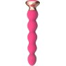 Розовый вибратор-ёлочка Mini Vibrator с пультом ДУ - 19 см.