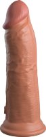 Карамельный вибратор-реалистик 8 Vibrating Silicone Dual Density Cock - 22 см.