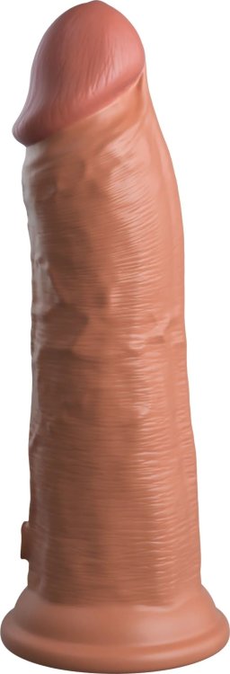 Карамельный вибратор-реалистик 8 Vibrating Silicone Dual Density Cock - 22 см.