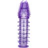 Фиолетовая закрытая насадка на пенис - 13,5 см.