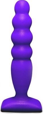 Фиолетовый анальный стимулятор Large Bubble Plug - 14,5 см.  Цена 706 руб. Длина: 14.5 см. Диаметр: 3.2 см. С этой фиолетовой ёлочкой небольшого размера вам будут доступны действительно яркие ощущения от анальной стимуляции. Она выполнена из мягкого и упругого эластомера Pure Elastic – материала, не вызывающего аллергии и не содержащего вредных для здоровья веществ. Расширяясь книзу, пробочка порадует плавным растягиванием стеночек ануса: чем глубже она будет проникать, тем сильнее будет наслаждение! Рабочая длина - 12,5 см. Страна: Китай. Материал: эластомер (полиэтилен гель).