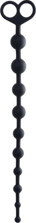 Черные анальные бусы Cephei - 33,5 см.