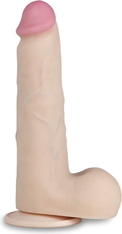 Телесный перезаряжаемый вибратор-реалистик из неоскин - 22 см.