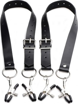 Ремни с зажимами для половых губ Spread Labia Spreader Straps with Clamps