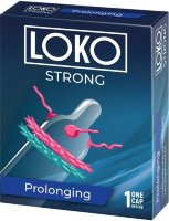 Стимулирующая насадка на пенис LOKO STRONG с продлевающим эффектом