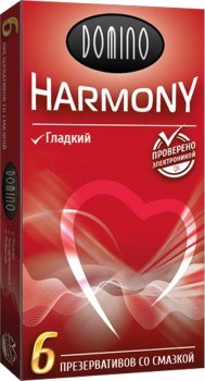 Гладкие презервативы Domino Harmony - 6 шт.