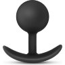 Черная анальная пробка Silicone Vibra Plug - 8,9 см.