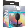Черная анальная пробка Silicone Vibra Plug - 8,9 см.