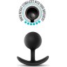 Черная анальная пробка Silicone Vibra Plug - 8,9 см.