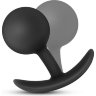 Черная анальная пробка Silicone Vibra Plug - 8,9 см.