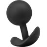Черная анальная пробка Silicone Vibra Plug - 8,9 см.