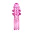 Гелевая розовая насадка с шариками и шипами - 14 см.  Цена 977 руб. - Гелевая розовая насадка с шариками и шипами - 14 см.