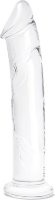 Большой стеклянный стимулятор 12’’ Glass Dildo With Veins Flat Base - 28 см.