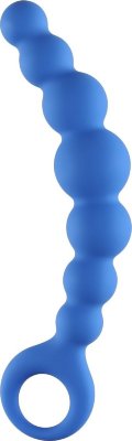 Синяя упругая анальная цепочка Flexible Wand - 18 см.  Цена 975 руб. Длина: 18 см. Диаметр: 3 см. Упругая анальная цепочка Flexible Wand от Lola Toys выполнена из высококачественного медицинского силикона. Этот материал является одним из наиболее гигиеничных, служит максимально долго и прост в уходе.Благодаря эргономичной изогнутой форме игрушка повторяет изгибы тела. Ограничительное кольцо на основании делает использование цепочки удобным и безопасным. Рабочая длина - 14,5 см. Страна: Россия. Материал: силикон.