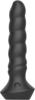 Черный перезаряжаемый мультискоростной вибратор №02 Undulating vibrator - 19 см.