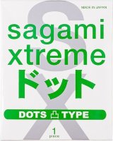 Презерватив Sagami Xtreme Type-E с точками - 1 шт.