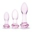 Набор из 3 стеклянных анальных пробок Rosebud Butt Plug Set - Набор из 3 стеклянных анальных пробок Rosebud Butt Plug Set