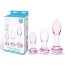Набор из 3 стеклянных анальных пробок Rosebud Butt Plug Set - Набор из 3 стеклянных анальных пробок Rosebud Butt Plug Set