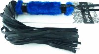 Нежная плеть с синим мехом BDSM Light - 43 см.