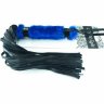 Нежная плеть с синим мехом BDSM Light - 43 см.