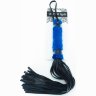 Нежная плеть с синим мехом BDSM Light - 43 см.