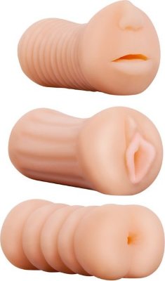 Набор из 3 мастурбаторов LIFELIKE STROKER SET  Цена 3 247 руб. Длина: 12 см. Набор из 3 мастурбаторов LIFELIKE STROKER SET - вагина, анус и ротик. Страна: Китай. Материал: термопластичная резина (TPR).