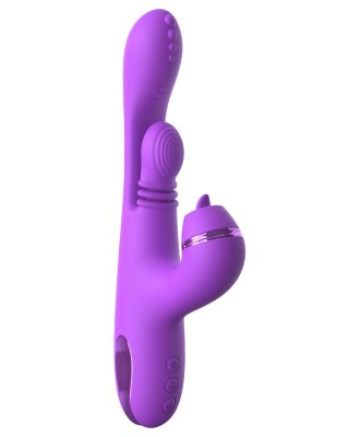 Фиолетовый вибратор с тройной стимуляцией Intimotion Pulse Pro - 24 см. Длина: 24 см. Диаметр: 3.4 см. IntiMotion Pulse Pro - это ультрасовременный вибратор, в основе которого лежит инновационная технология IntiMotion — вращающийся палец, предназначенный для ритмичной стимуляции вашей точки G и внутренней области клитора. В отличие от всего, что вы испытывали раньше, эта уникальная функция не просто трет, но и вибрирует, создавая неотразимое сочетание кружащихся и пульсирующих ощущений. Для клиторальной части имеется три сменные насадки. Вагинальная часть G-Spot сочетает в себе глубокие вибрации и текстурированную поверхность для целенаправленной стимуляции. Испытайте каждое ощущение по отдельности или в унисон. Изготовлен из роскошного, гигиеничного силикона Elite Silicone с мягкой, шелковистой и легко моющейся поверхностью. Устройство поставляется с включенной функцией блокировки при перемещении. Она автоматически разблокируется после зарядки устройства. Нажмите 2 верхние кнопки в течение 5 секунд для блокировки / разблокировки. Рабочая длина - 14 см. Страна: Китай. Материал: силикон. Батарейки: встроенный аккумулятор.