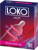 Стимулирующая насадка на пенис LOKO HOT с возбуждающим эффектом
