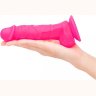 Розовый фаллоимитатор Pink Vibe - 14 см.
