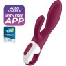 Малиновый вибратор-кролик Heated Affair с функцией нагрева - 20,5 см.