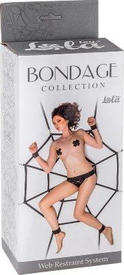 Набор для бондажа Web Restraint System Plus Size Теперь Ваш партнер точно попадет в сети. Паутину для ролевых игр можно прикрепить к любой плоской поверхности, даже к обычной кровати, пропустив стропы под матрасом. Наручники и поножи, регулируемые в размере липучками, можно прикрепить к любому участку сети, контролируя позу партнера. Комплект для бондажа универсален и тем, что стропы можно крепить сразу к наручникам, и это позволяет не ограничиваться кроватью, а, к к примеру, протянуть их за дверью и приковать партнера в положении стоя. Длина строп - 310 и 400 см. Длина оков - 30 и 39 см., ширина - 5 см. Ширина лент - 2 см. Страна: Россия. Материал: 100% полиэстер.