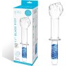Стеклянный стимулятор в форме сжатой в кулак руки 11’’ Glass Fist Double Ended With Handle Grip - 28 см.
