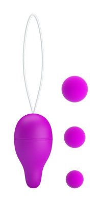 Лиловое вагинальное яйцо с утяжеляющими шариками Kegel Ball  Цена 885 руб. Длина: 6.2 см. Диаметр: 3.2 см. Оригинальный тренажер для укрепления интимных мышц станет отличным подарком любительницам вумбилдинга. Регулярное использование изделия в сочетании с специальными упражнениями придаст упругость и эластичность стенкам влагалища, повысит тонус интимных мышц, что, в конечном итоге, улучшит общее самочувствие и качество сексуальной жизни женщины. В комплект входит вагинальное яйцо и три вагинальных шарика разного размера. При необходимости яйцо можно открыть и вложить в него один, два или все три шарика. Яйцо имеет эргономичную форму, способствующую легкому введению. Специальный шнурок позволяет легко извлекать изделие. Диаметр шариков - 2,2, 1,8 и 1,5 см. Вес шариков - 32, 18 и 10 гр. Страна: Китай. Материал: силикон.