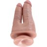 Фаллоимитатор для двойного проникновения DOUBLE PENETRATOR на присоске - 20,9 см.