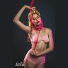 Красный ошейник Circus с поводком