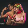 Красный ошейник Circus с поводком