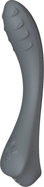 Темно-серый вибратор для G-точки Apus - 19 см.
