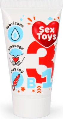 Гель-лубрикант на водной основе SexToys - 25 гр. Универсальный гель-лубрикант на водной основе «Sex Toys» 3 в 1 может применяться для различных любовных забав. 1. Как лубрикант во время полового контакта После нанесения великолепно увлажняет интимные зоны, обеспечивает комфортное и продолжительное скольжение. Не стекает и длительно удерживается на поверхности. 2. Для использования совместно с секс-игрушками Гель подходит для всех видов полимерных материалов. Не нарушает структуру эротических аксессуаров, способствует их лёгкому проникновению и отличному скольжению. 3. В качестве средства для эротического массажа Во время стимуляции интимных зон помогает раскрепоститься и повысить чувственность. В состав лубриканта входит биоактивный комплекс из экстракта алоэ вера, витамина Е и аллантоина, который увлажняет, смягчает кожу, способствует быстрому восстановлению слизистых в случае их механического повреждения. «Sex Toys» легко смывается водой. Aqua, Propylene Glycol, Glycerin, Cellulose Gum, Aloe Barbadensis Leaf Julce, Triethanolamine, Acrylates/C10-30 Alkyl Acrylate Crosspolymer, a-Tocopherol PEG Ester, Allantoin, Aroma, Methylparaben, Propylparaben. Страна: Россия. Объем: 25 гр.