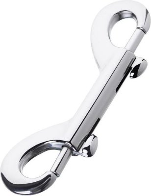 Серебристый двухсторонний карабин TOYFA Metal  Цена 905 руб. Длина: 9 см. Карабин двусторонний для скрепления различных БДСМ-девайсов. Страна: Китай. Материал: металл.
