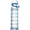 Прозрачная насадка на пенис с рельефом - 12 см.