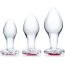 Набор из 3 стеклянных анальных пробок Heart Jewel Plug Set - Набор из 3 стеклянных анальных пробок Heart Jewel Plug Set